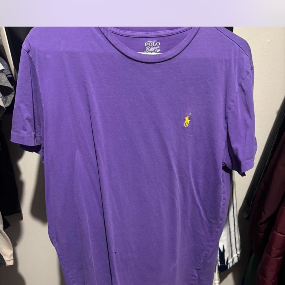 Polo by Ralph Lauren Purple Tee with Yellow Pony Logo